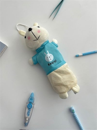 Peluş Tavşan Kalemlik - Açık Mavi