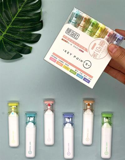Pembe Kutu Soft Renkler Jumbo  Marker 6'lı Kalem Set /Highlighter/Fosforlu Kalem/İşaretleme Kalemi