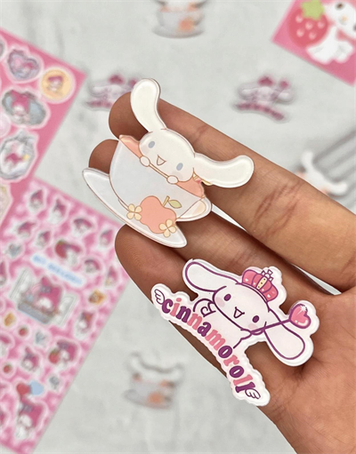 Sanrio Cinnamoroll Karakterli Rozet Seti 2'li / Pin Broş