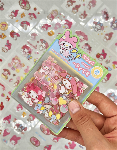 Sanrio Karakter My Melody 25 Yaprak 203 Adet Pet Sticker Set Yeşil Paket/Su Geçirmez/Etiket/Çıkartma