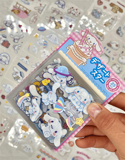 Sanrio Karakteri Cinnamoroll 25 Yaprak 190 Adet Pet Sticker Set Pembe Paket /Su Geçirmez/Etiket/Çıkartma