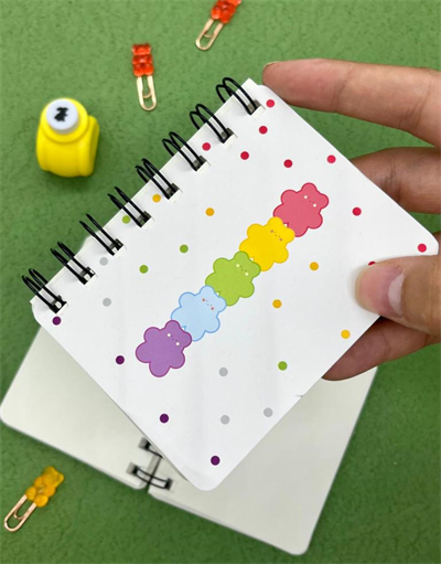 Sevimli Ayıcıklar A7 Spiralli Mini Defter / Scrapbook /Defter Süsleme Notebook/Bullet Journal