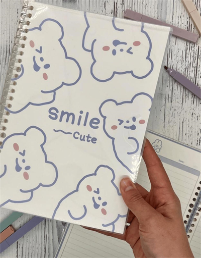 Sevimli Tavşanlar Desenli Spiralli Binder B5 Defter / Scrapbook /Notebook/Bullet Journal