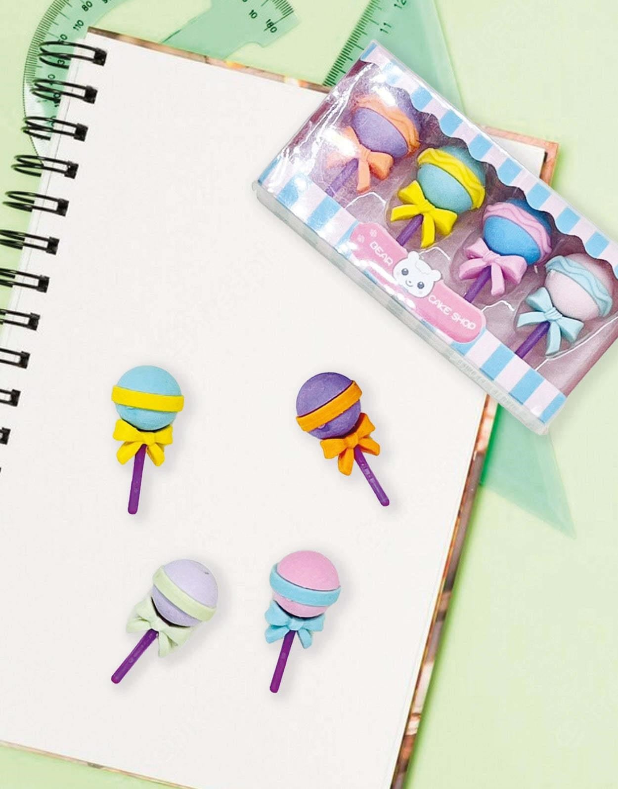 4'lü Lolipop Silgi