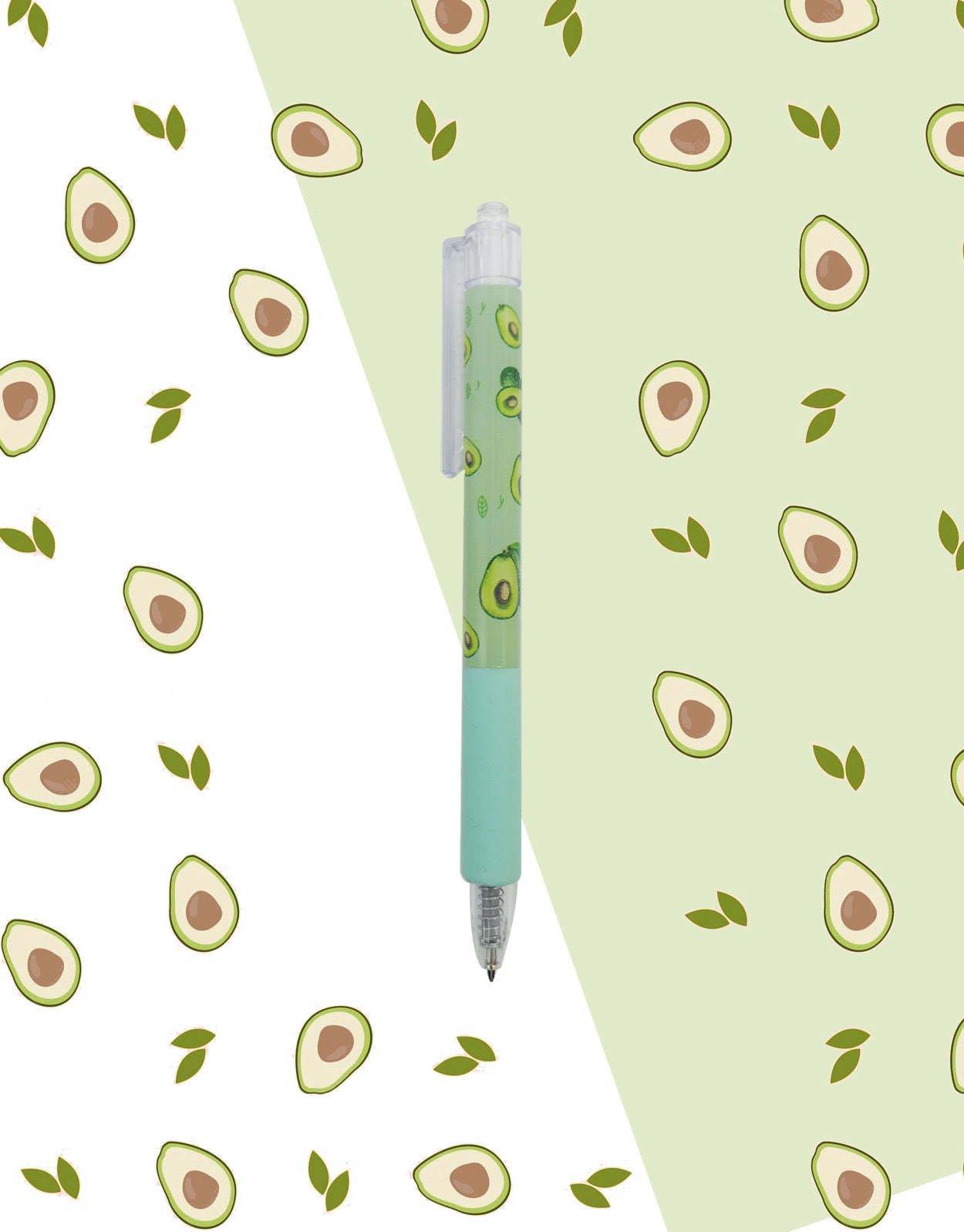 Avokado Kawaii Basmalı, Meyveli Jel Kalem