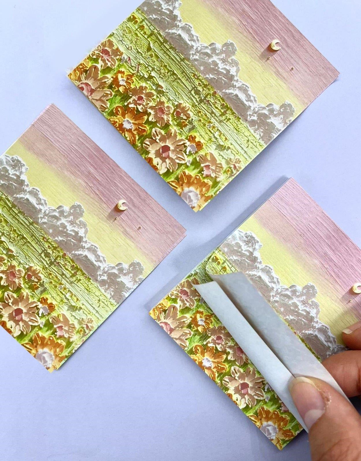 Doğa Temalı  Yağlı Boya Tablo Çiftlik Post-it