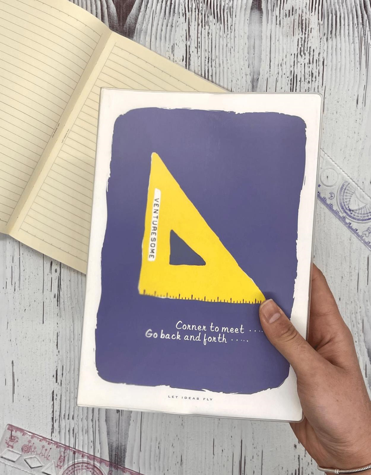Gönye Desenli Çizgili 96 Yaprak  Defter / Ajanda/ Notebook / Okul Defteri