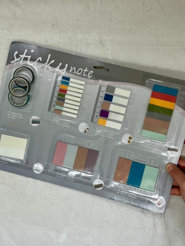 Karışık Tonlar Cetvelli Retro Renk İndeks Set Sticker/Post-it/Postit/Kitap Ayracı/Washi Bant