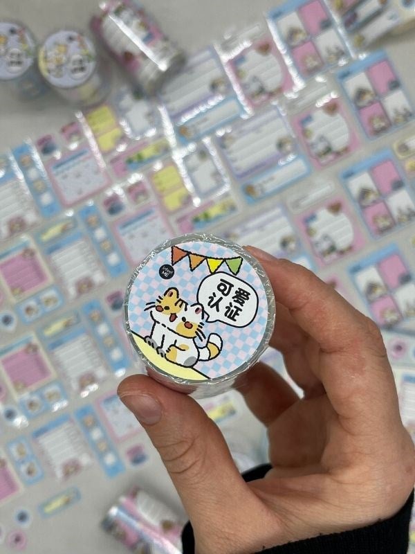 Kedi Temalı Tek Tek Çıkartmalı Haftalık-Aylık Planlayıcı Motivasyon Stickerı Washi Bant/Etiket/Bullet Journal