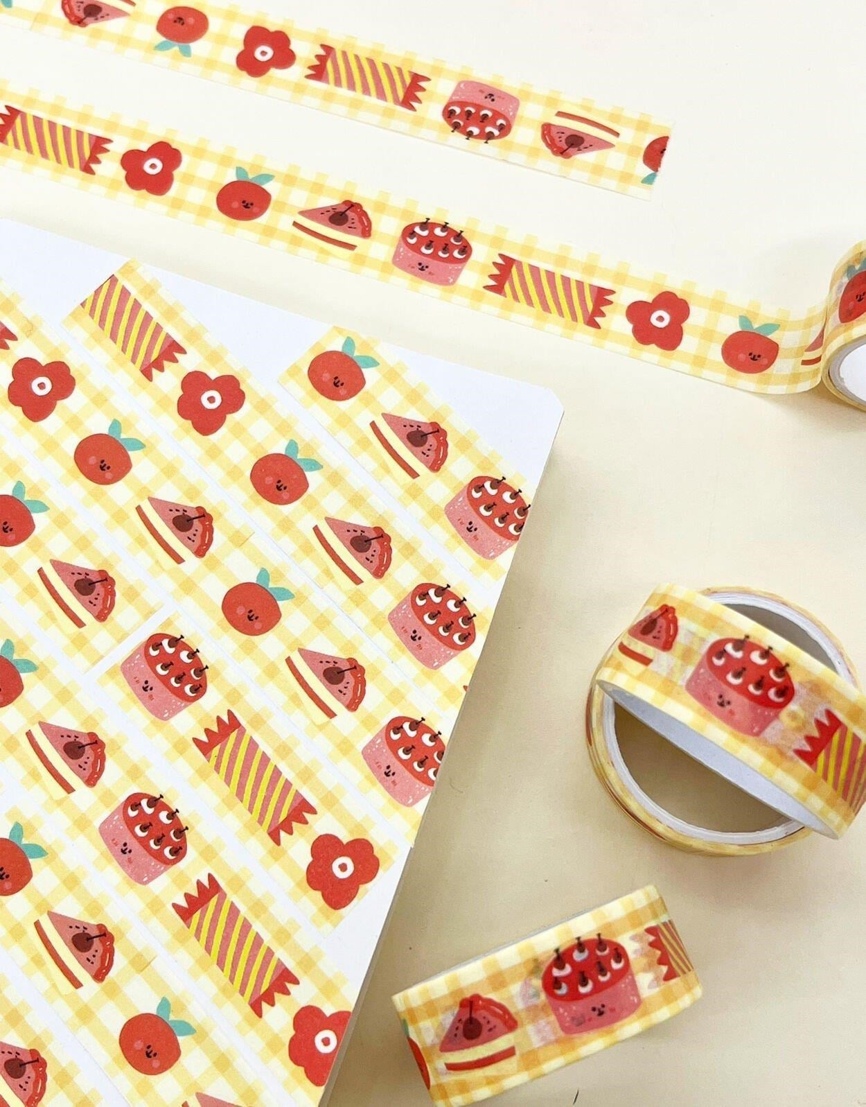 Leziz Pastalar - Washi Bant - Washi Tape - Bant Sticker - Bullet Journal - Defter Süsleme