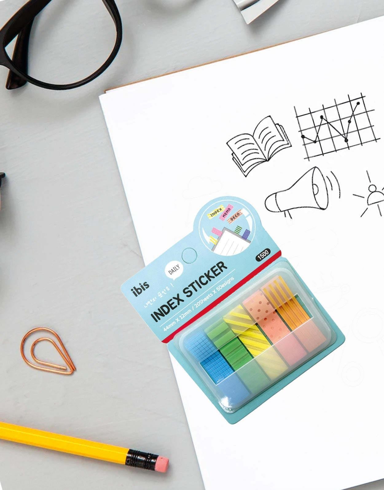 Mavi İndex Sticker