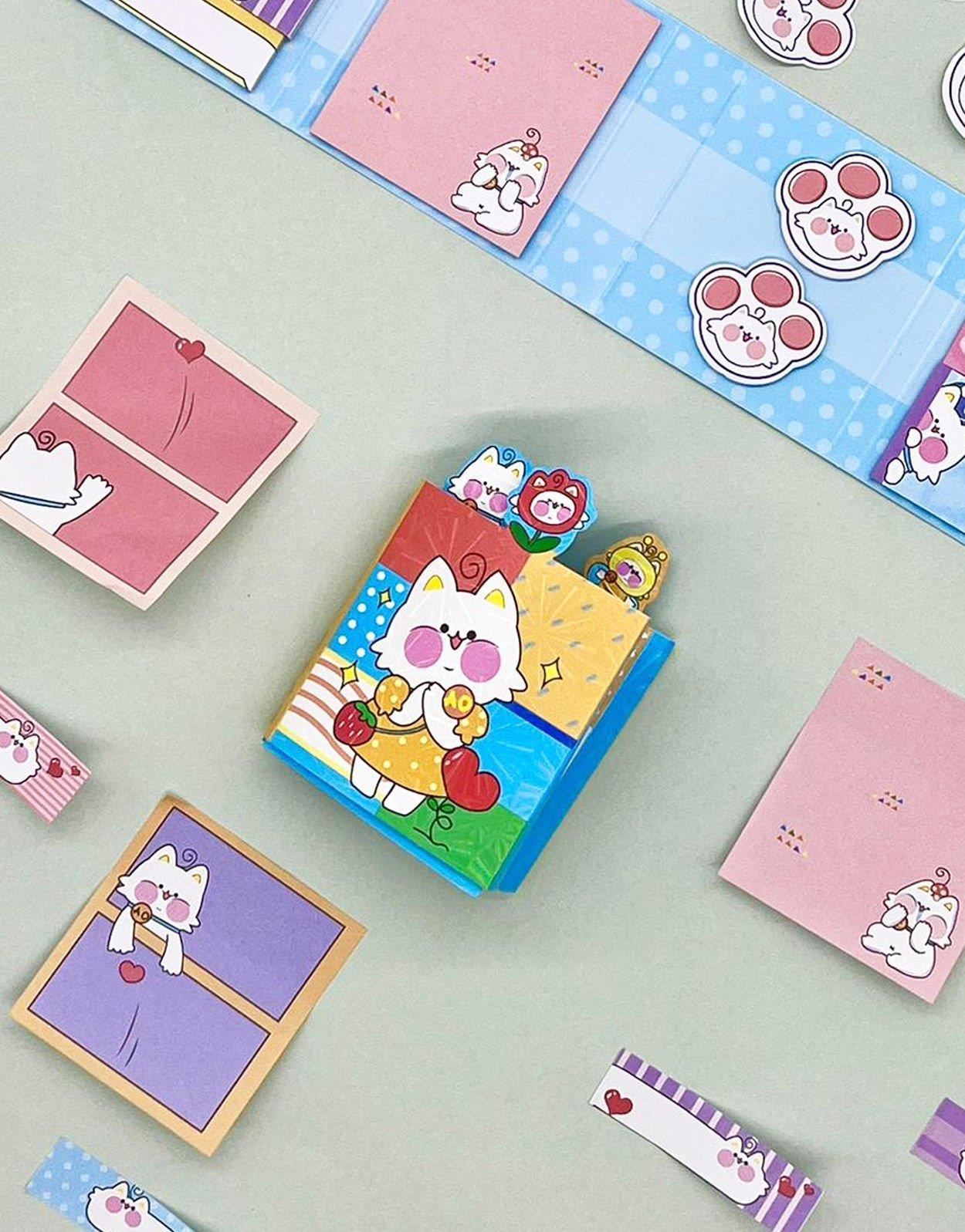 Mavi Kapaklı Kediler Post-it