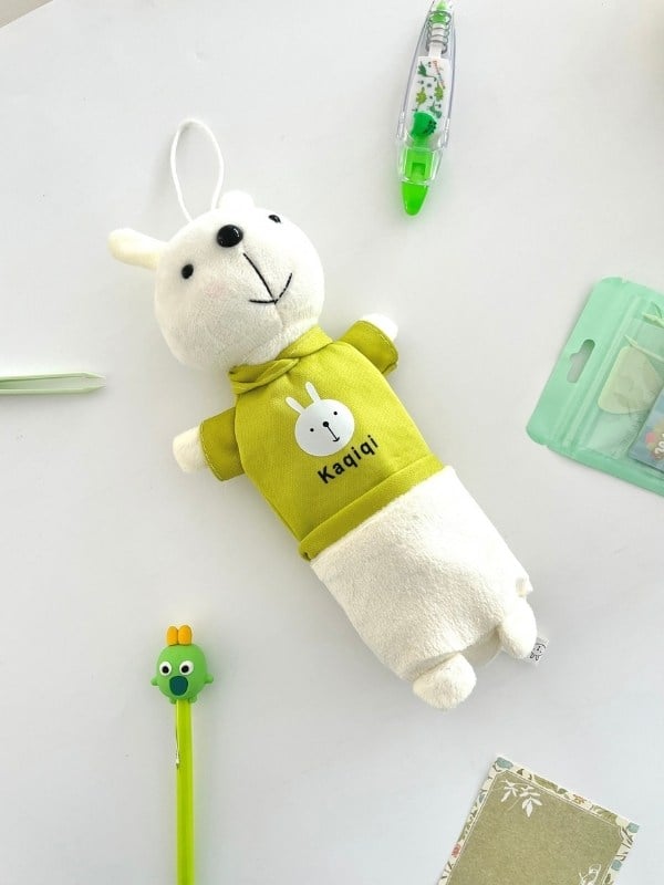 Peluş Tavşan Kalemlik - Yeşil 