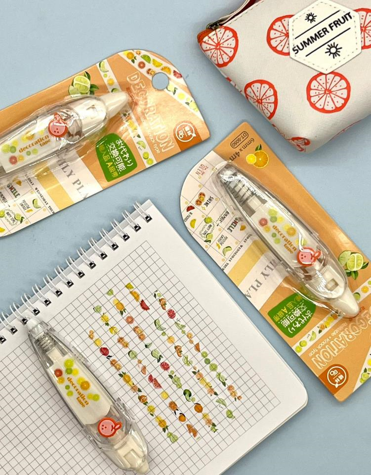 Portakal Desenli Süsleme Bandı Tipex / Tipeks / Bullet Journal
