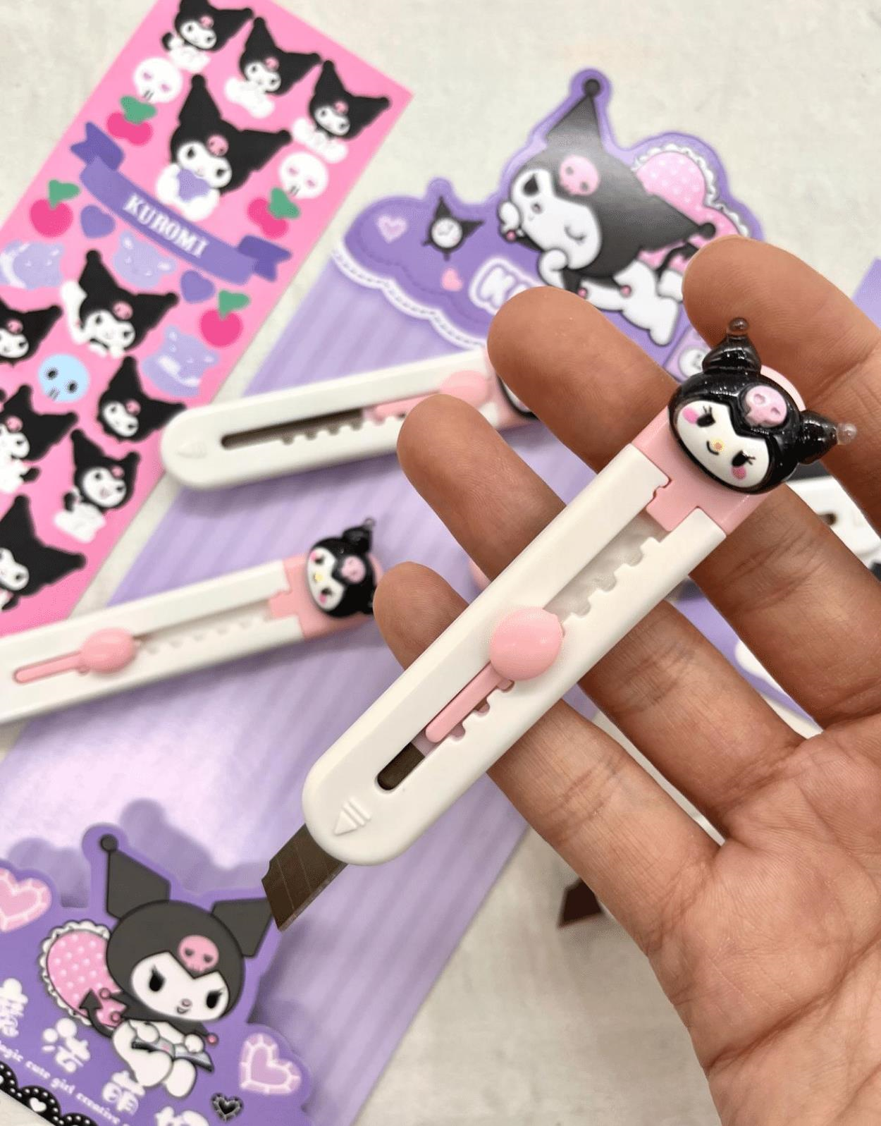 Sanrio Kuromi Karakterli Maket Bıçağı / Sanat Bıçağı / Bullet Journal / Scrapbook