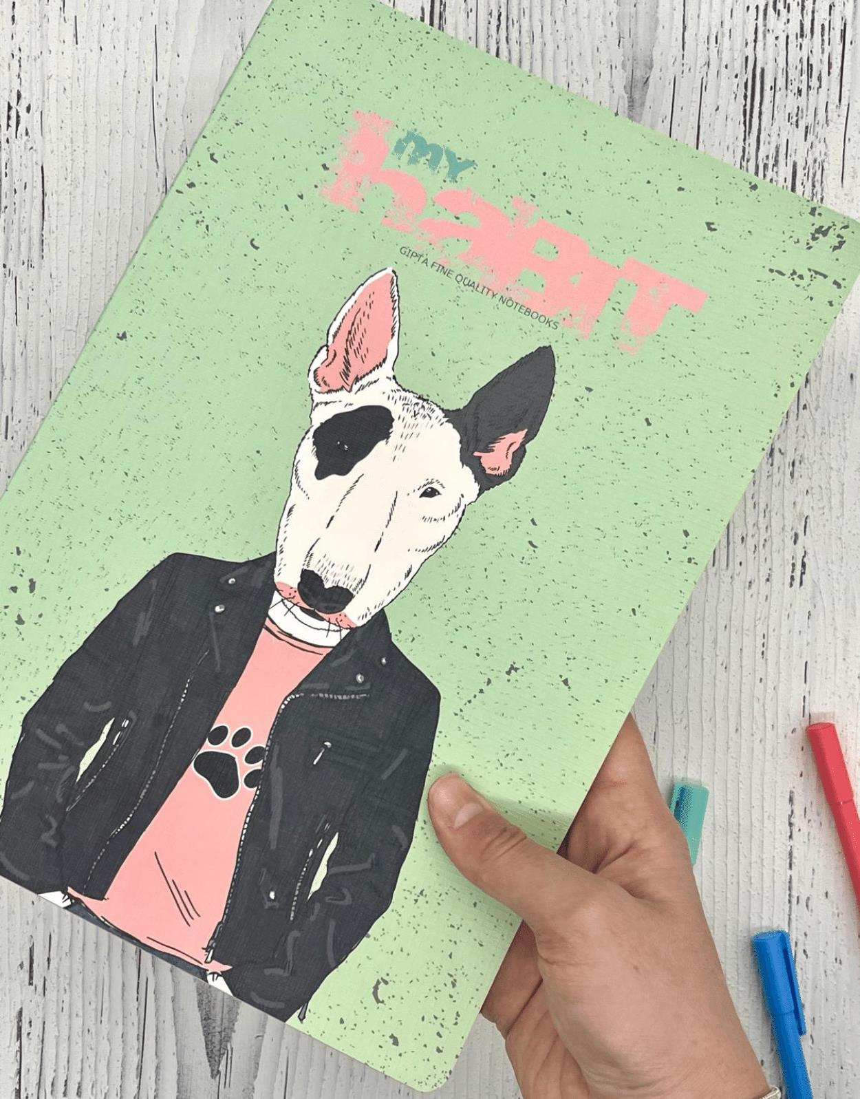 Sevimli Köpek Kareli  Defter / Ajanda/ Notebook / Okul Defteri