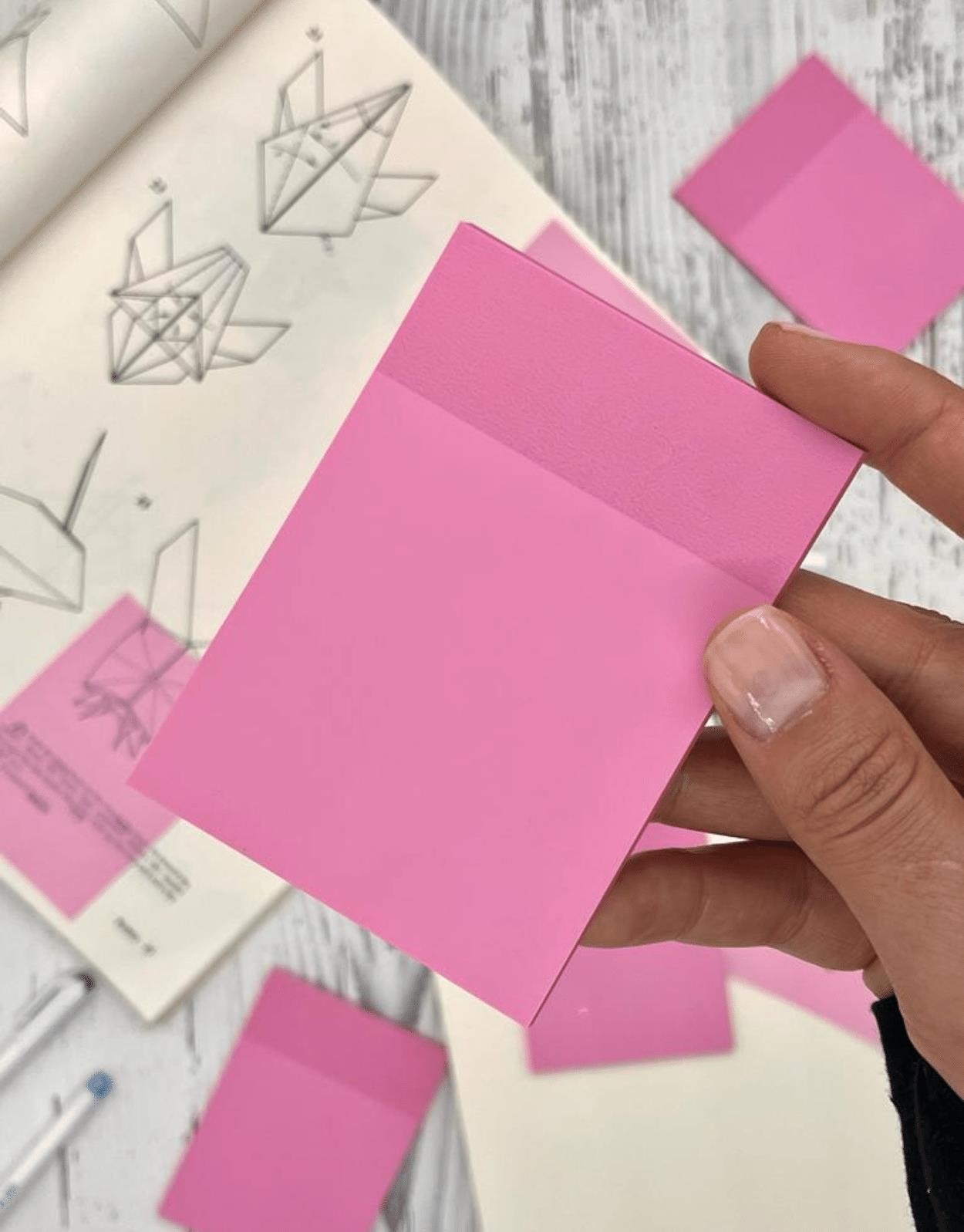 Soft Koyu Pembe Şeffaf Post-it / Transparan Sticky Note / Sticky Note / Bullet Journal