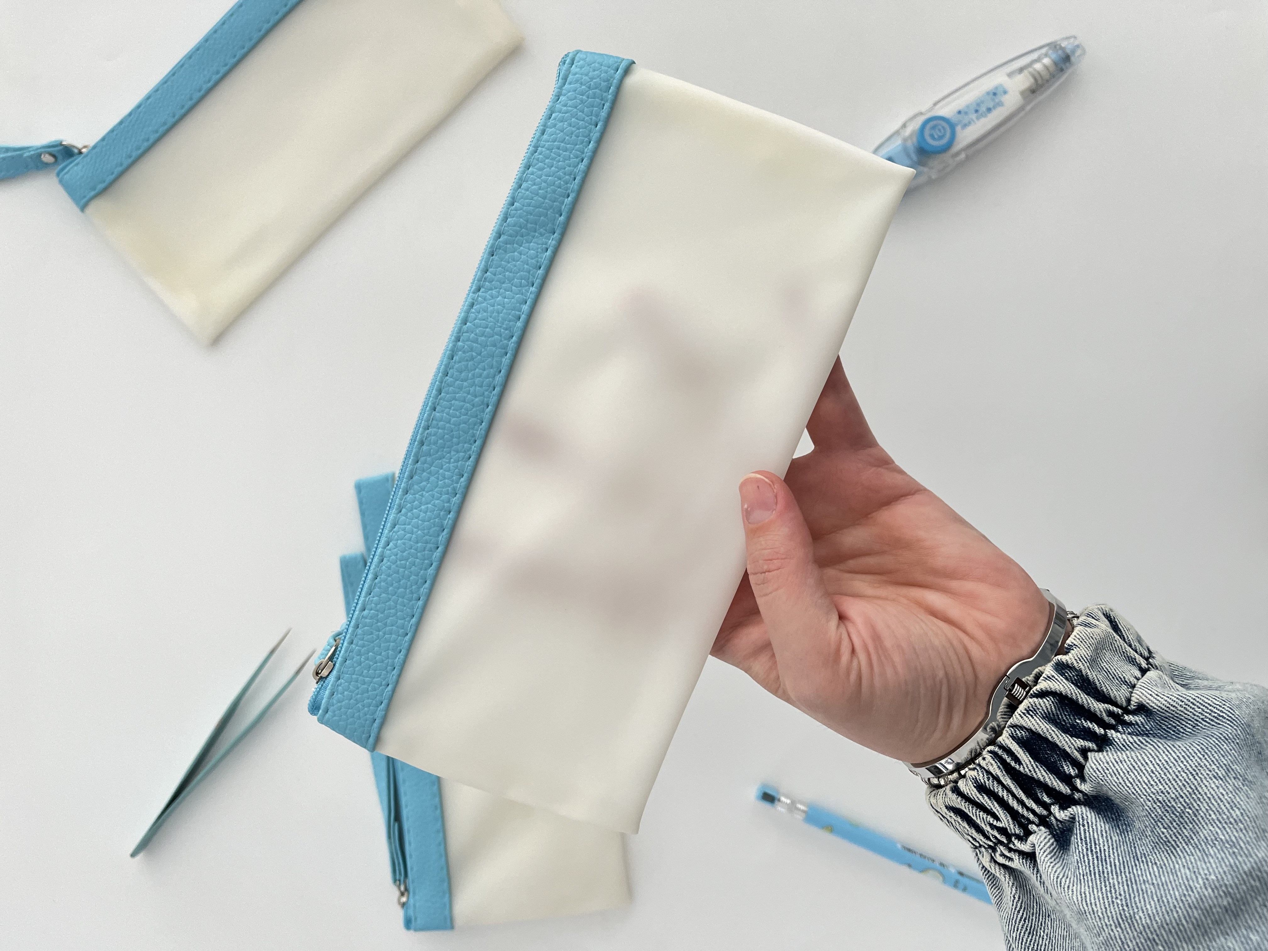 Su Geçirmez Silikon Mavi Soft Çanta / Toparlayıcı / Kalem Kutu