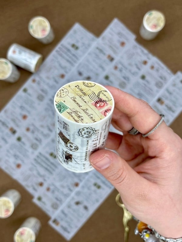 Vintage Postal Symphony Kraft 2m*6cm Washi Bant/Kartpostal Pul&Mektup Desenli Dekoratif Bant/Washi Tape/Masking Tape