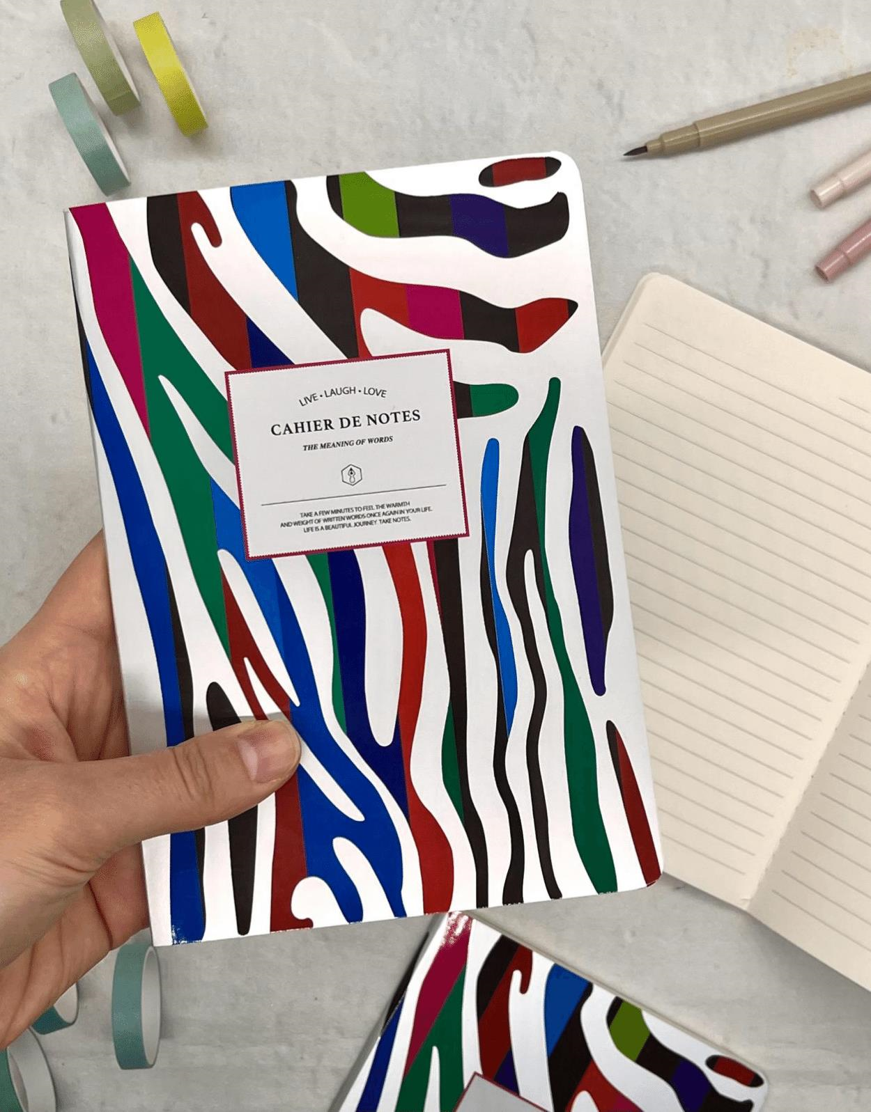 Zebra Desenli Çizgili 40 Yaprak  Defter / Notebook / Okul Defteri
