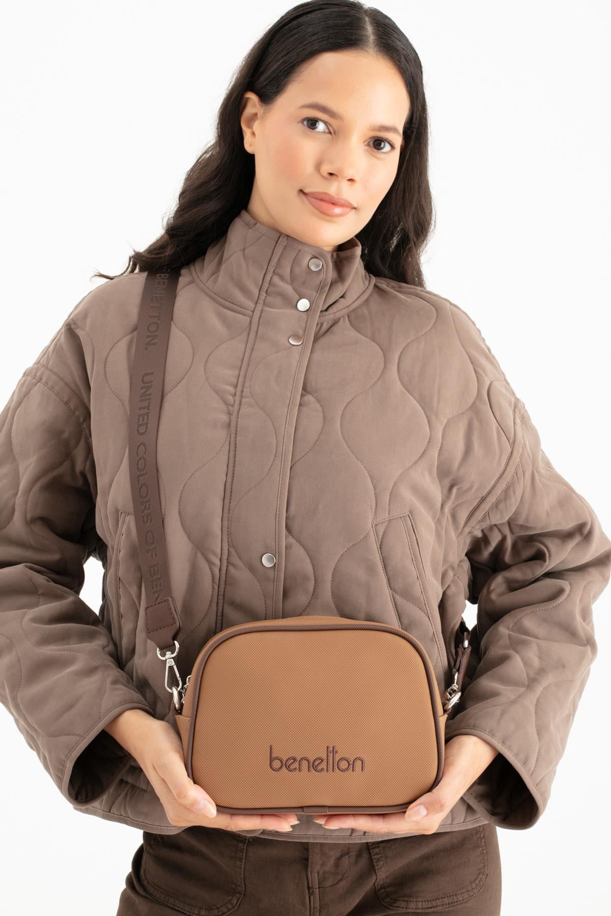 BENETTON KADIN ÇAPRAZ ÇANTA BNT_1648 TABA-KAHVE
