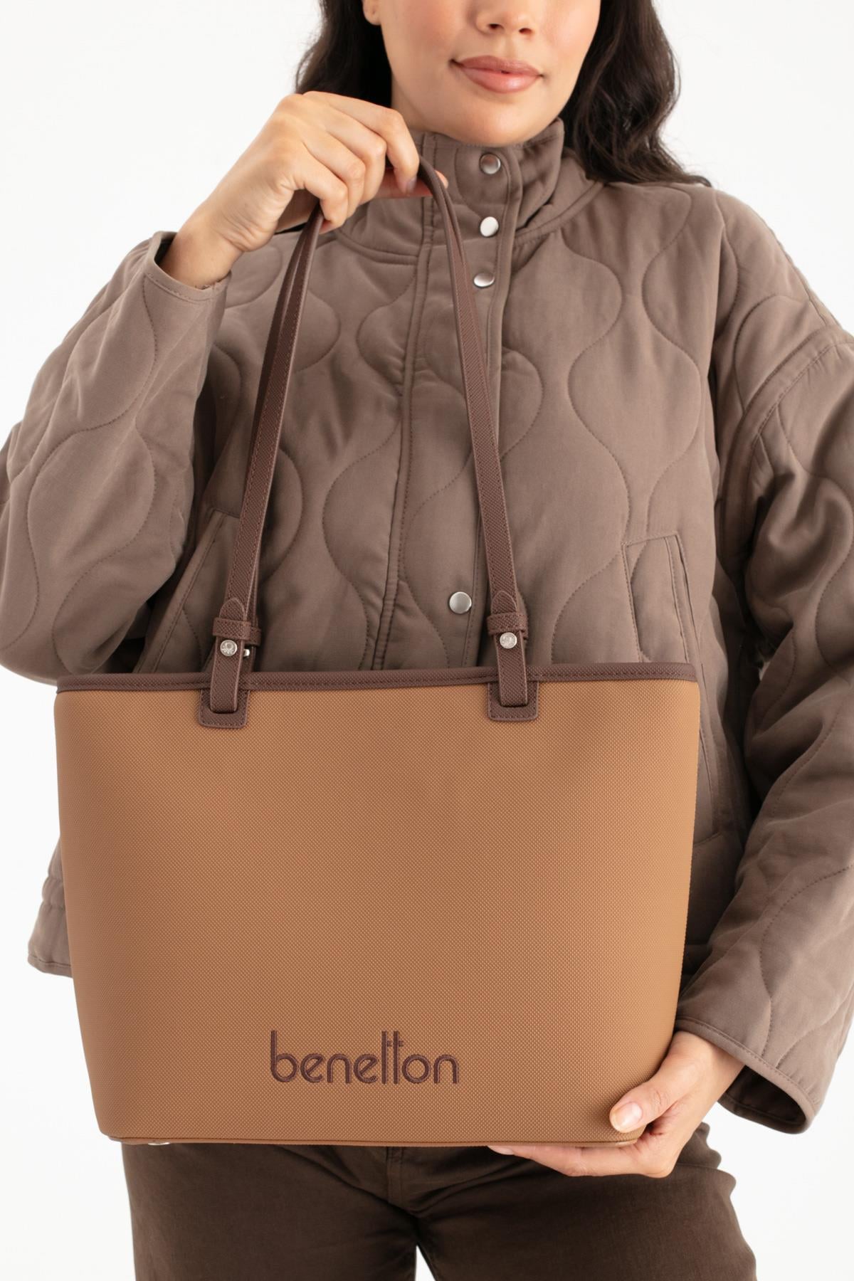 BENETTON KADIN OMUZ ÇANTA BNT_1655 TABA-KAHVE