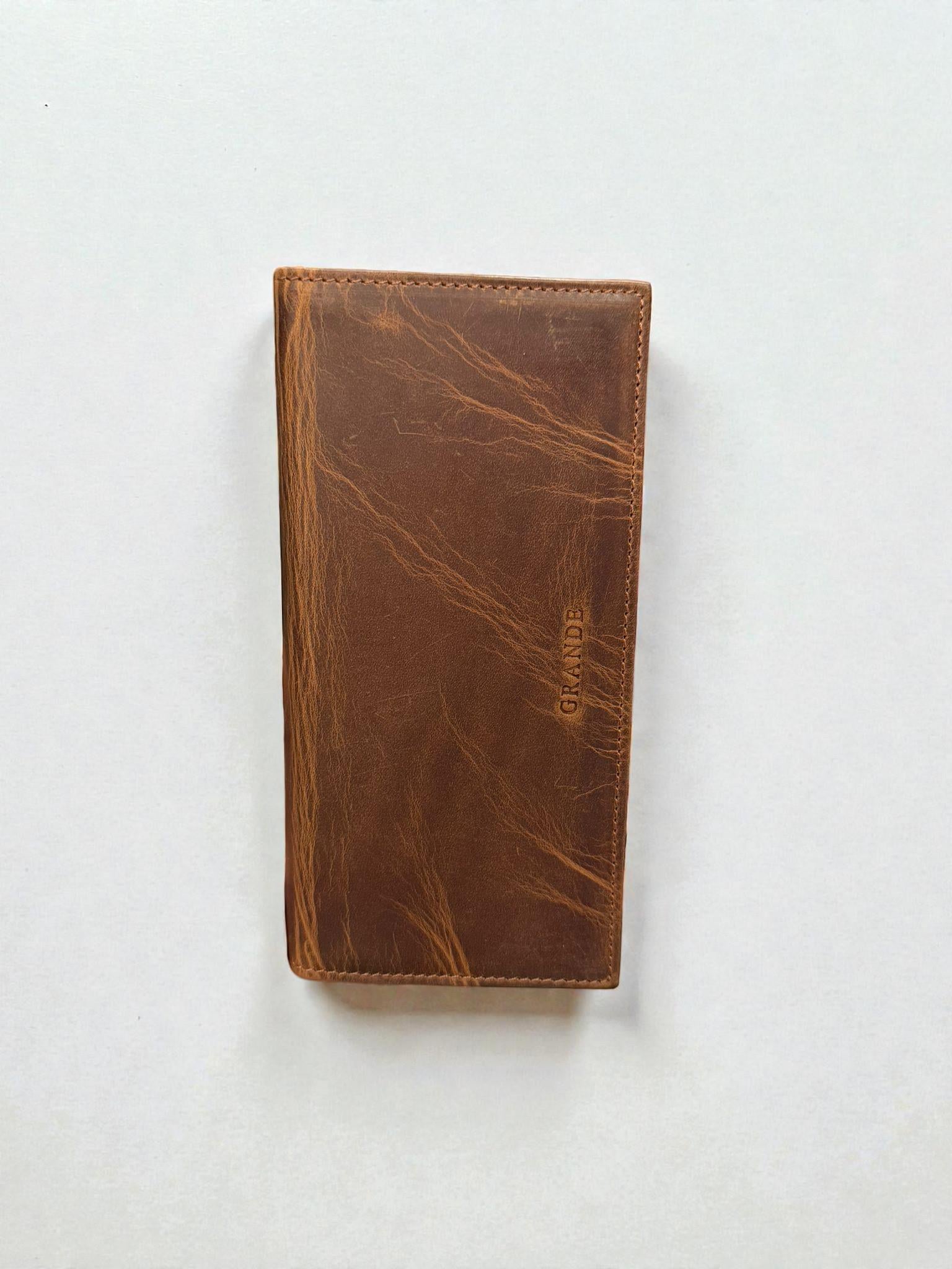 GRANDE DERİ TELEFON HAZNELİ CÜZDAN 1764 CRAZY TABA