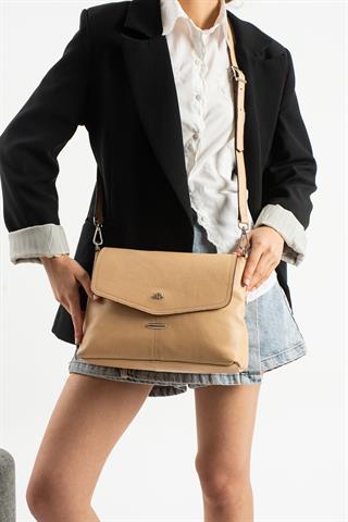 PIEL LINO KADIN HAKİKİ DERİ ÇAPRAZ ÇANTA PL028-D NUT