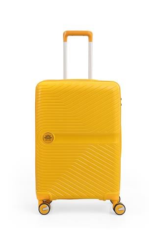 PİEL LİNO ORTA BOY POLİPROPİLEN VALİZ PL015239-M SARI