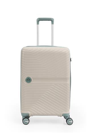 PİEL LİNO ORTA BOY POLİPROPİLEN VALİZ PL015239-M BEYAZ-MAVİ