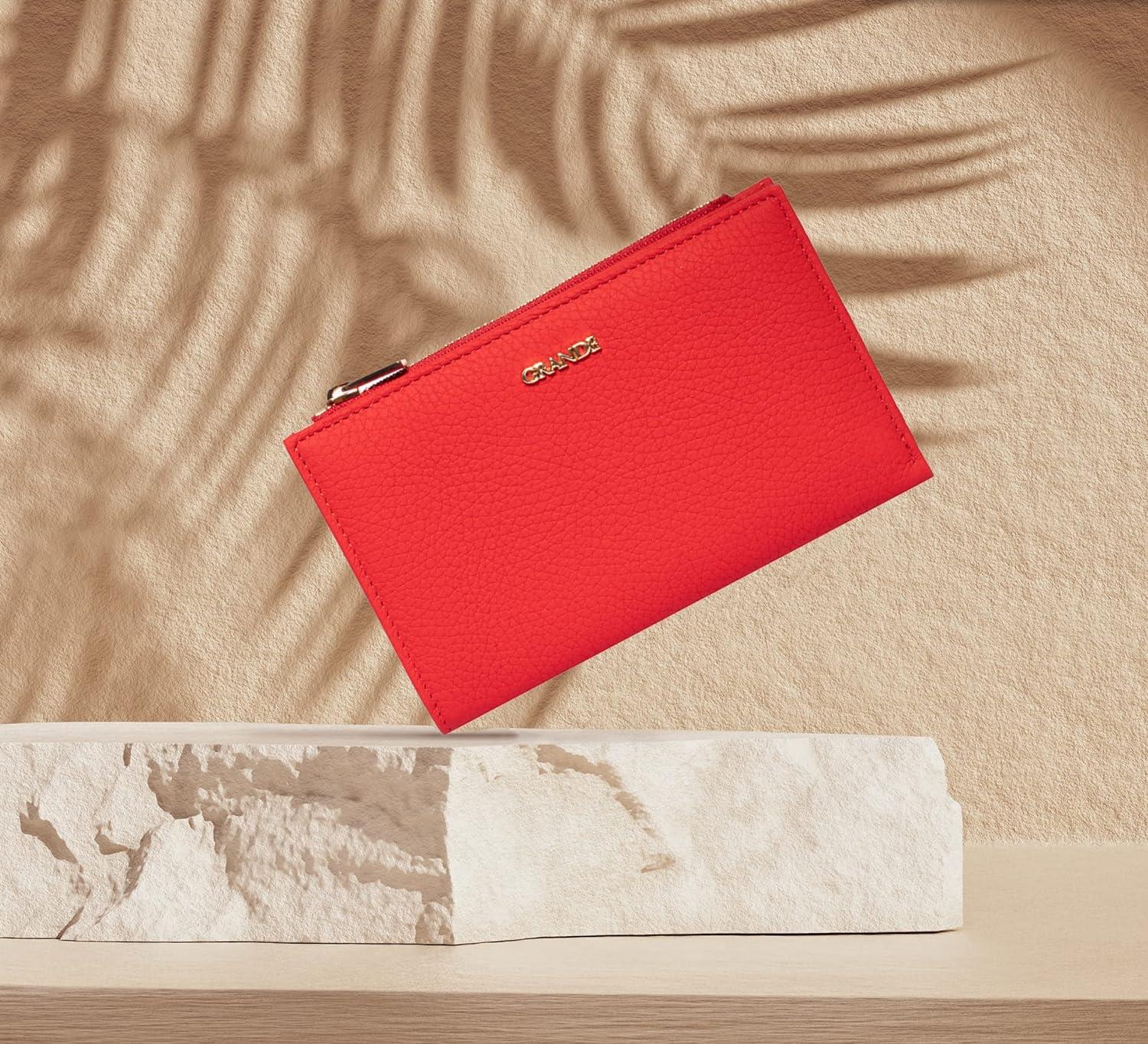 GRANDE DERİ BAYAN CÜZDAN KIRMIZI