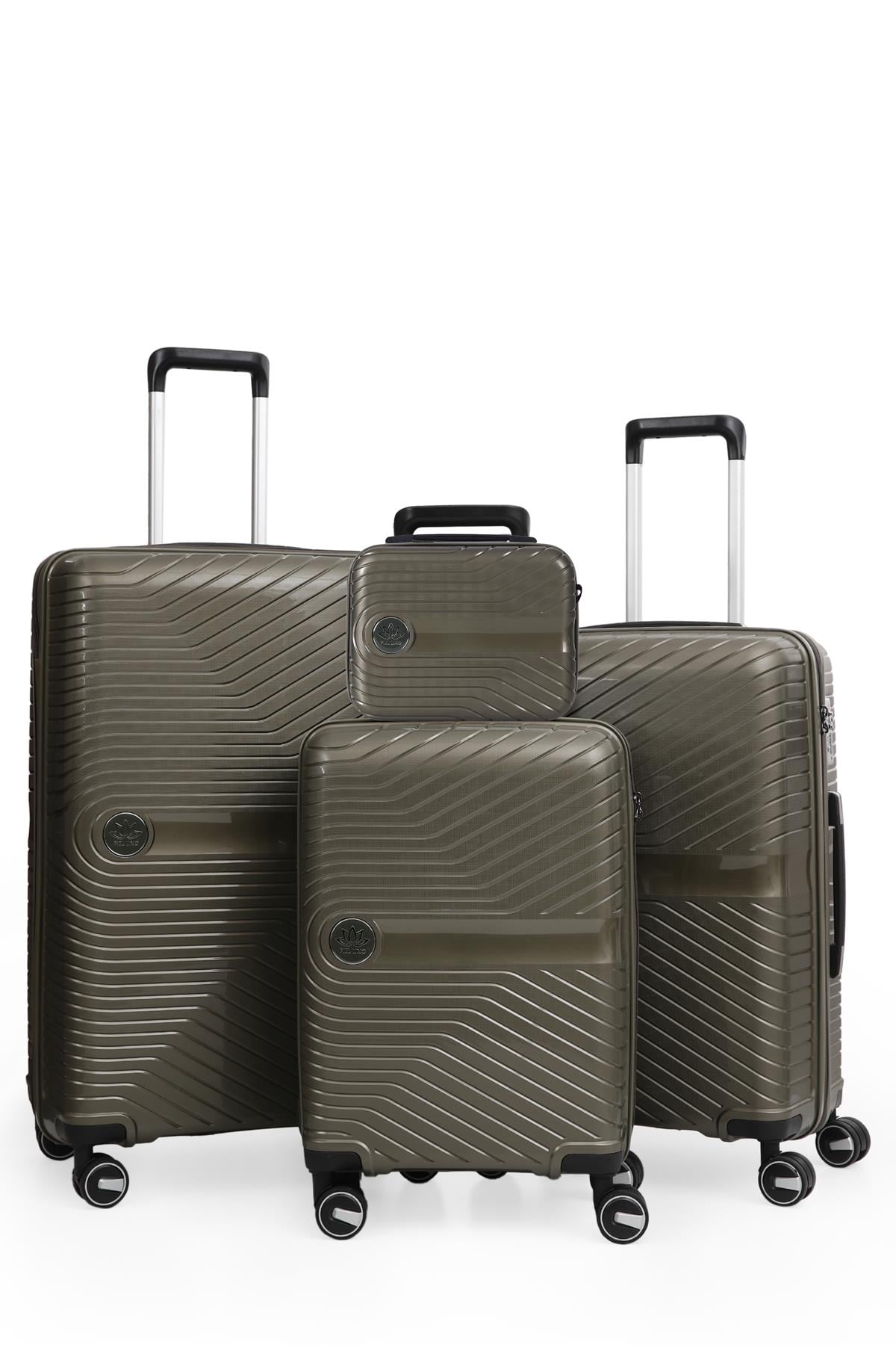 PIEL LINO POLİPROPİLEN 4'LÜ VALİZ SETİ PL015239-SET YEŞİL