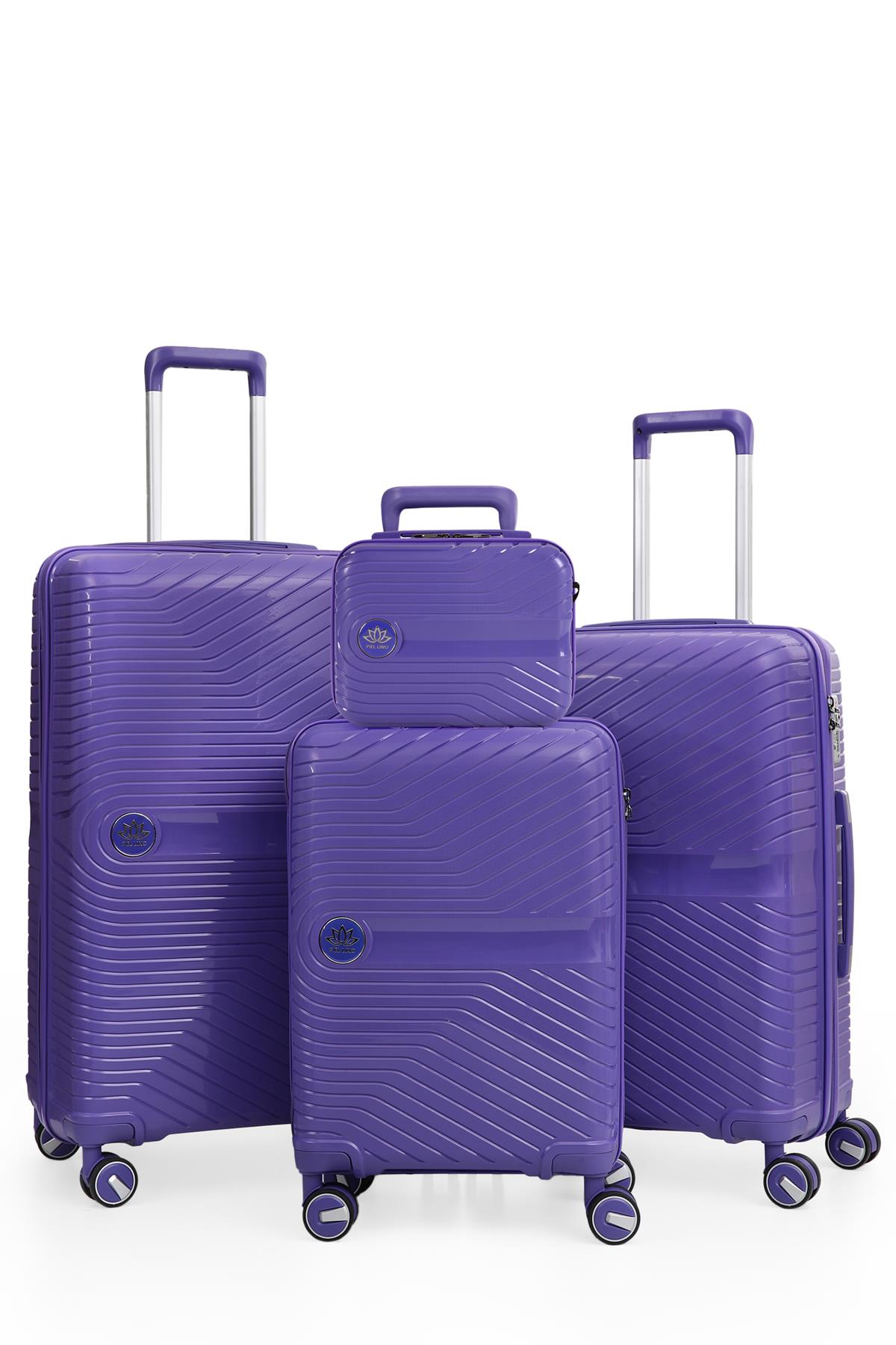 PIEL LINO POLİPROPİLEN 4'LÜ VALİZ SETİ PL015239-SET MOR