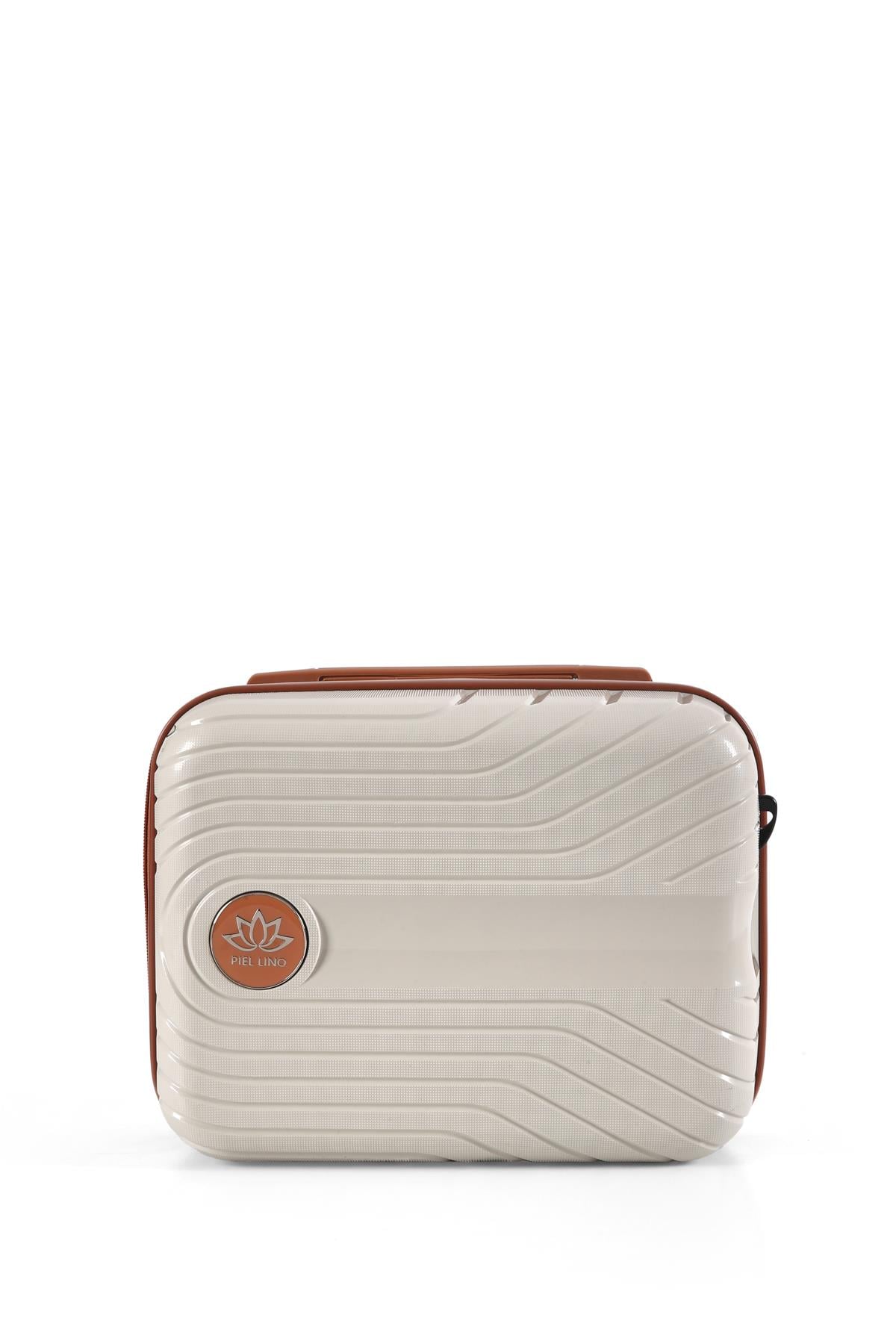 PIEL LINO POLİPROPİLEN MAKYAJ ÇANTASI PL015239-MK BEYAZ-CAMEL
