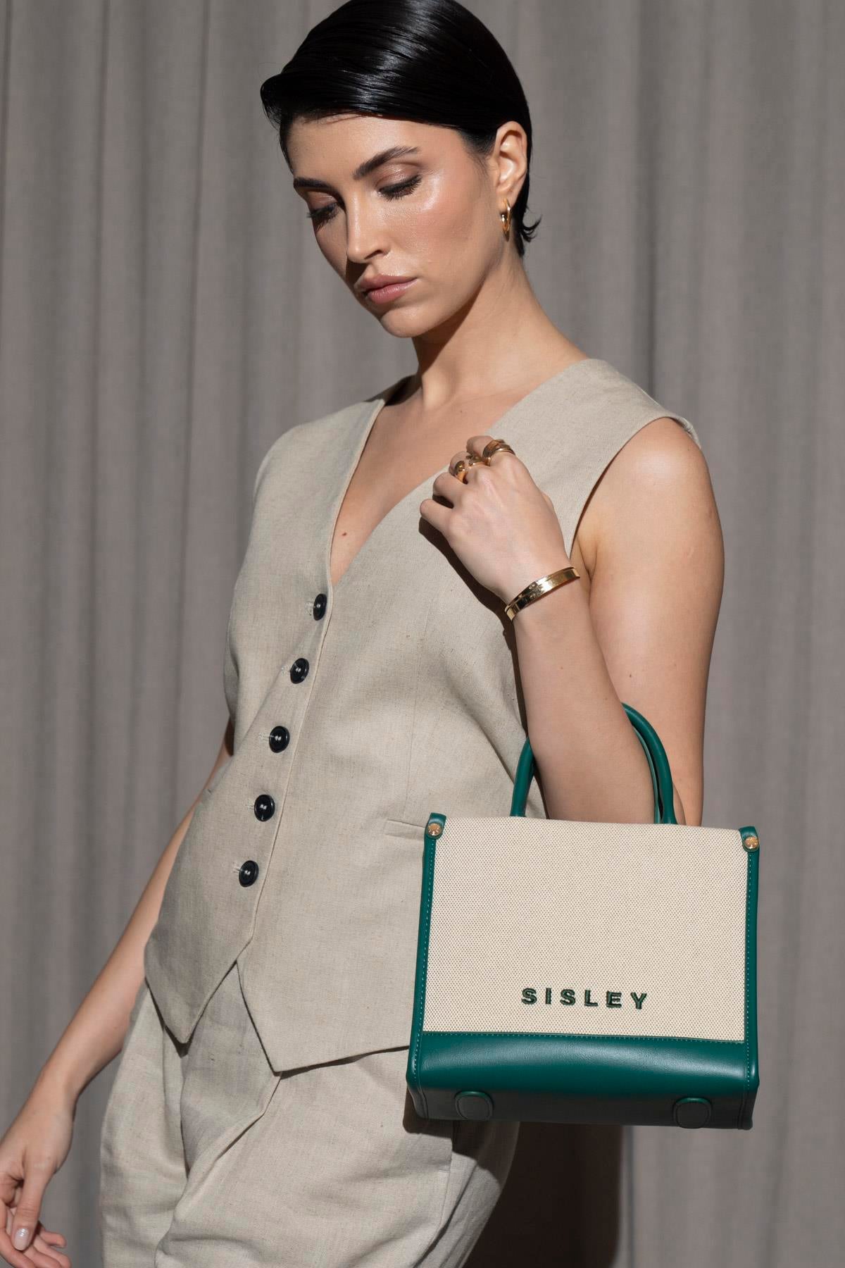 SISLEY KADIN EL VE OMUZ ÇANTASI SLY_075 YEŞİL
