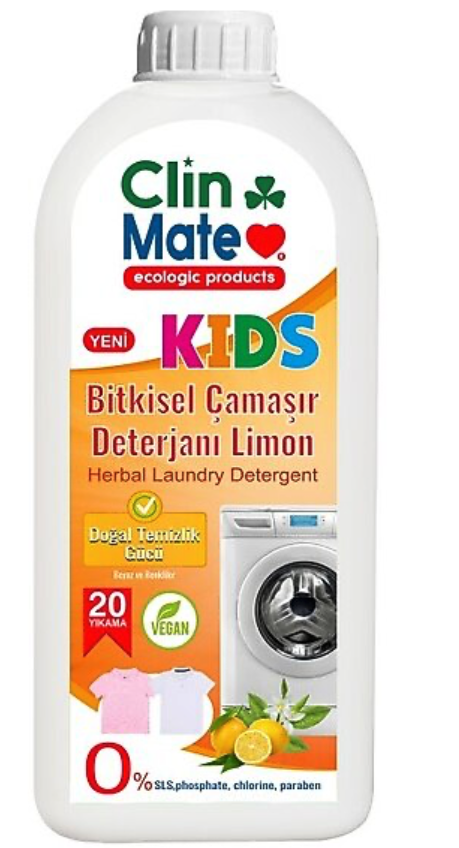 Clinmate Kids Bitkisel Çamaşır Deterjanı Limon 750 ml 