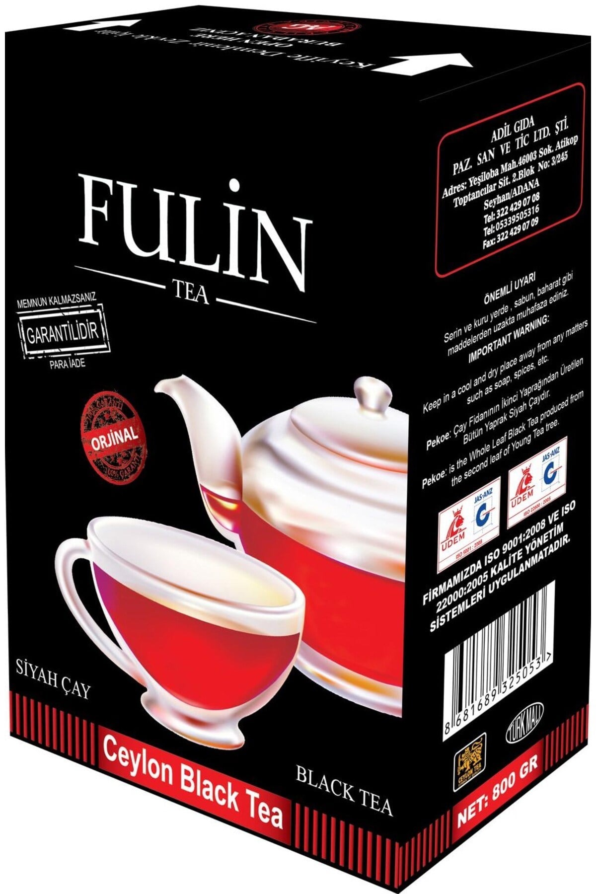 Fulin 800 gr Paket Çay (5 adet)