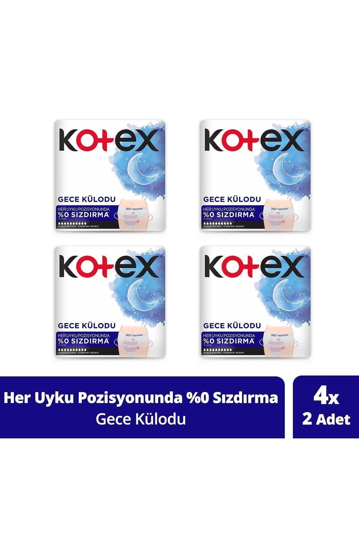 Kotex Regl Gece Külodu 2'li (4 paket)