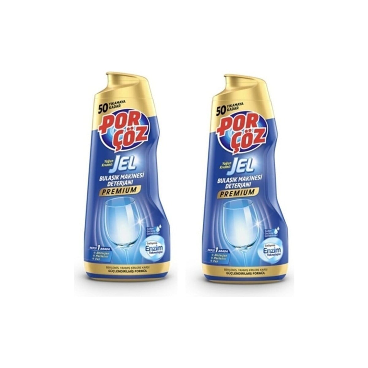 Porçöz Premium Bulaşık Makine Deterjanı Yoğun Kıvamlı Jel 900 ml (2 adet)