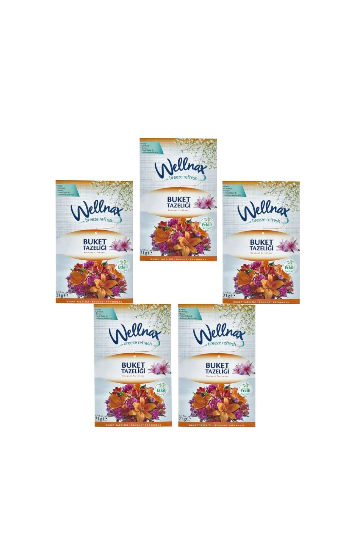 Wellnax Askılı Dolap Ve Çekmece Kokusu Buket Tazeliği (5 adet)