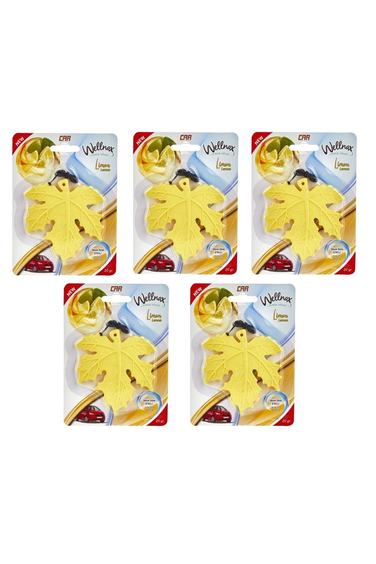 Wellnax Yaprak Oto Kokusu Ferahlatıcı Limon (5 adet)