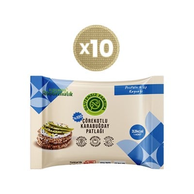 Glütensiz Fabrika Çörekotlu Karabuğday Patlağı 24 g (10 adet)
