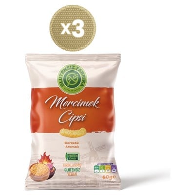 Glütensiz Fabrika Vegan Barbekü Soslu Mercimek Cipsi 60 g (3 adet)