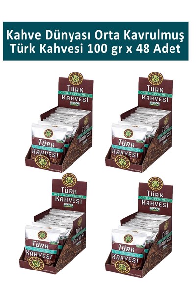 Kahve Dünyası Orta Kavrulmuş Türk Kahvesi 100 g (48 adet)