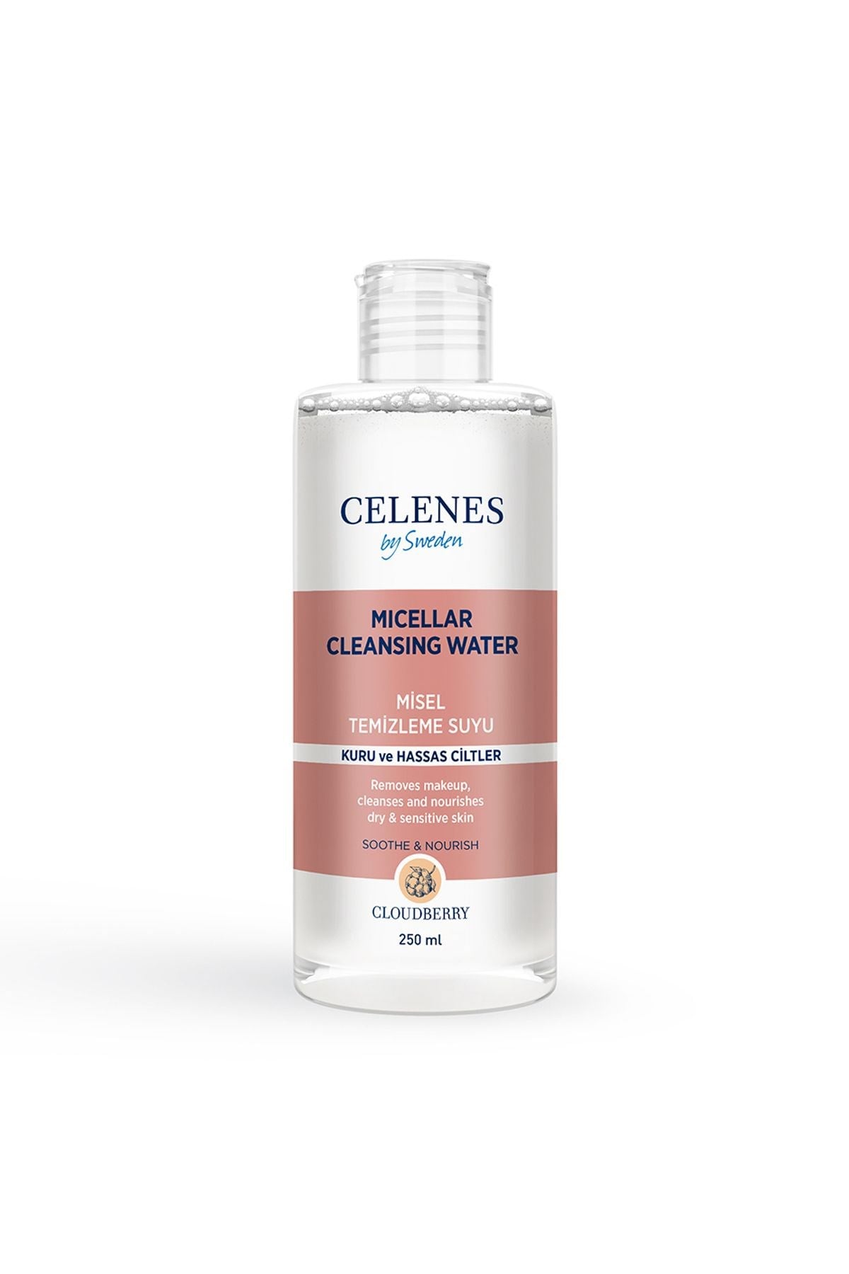Celenes By Sweden Cloudberry Misel Temizleme Suyu Kuru Ve Hassas Ciltler 250 ml  