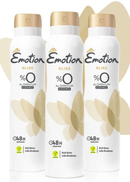 Emotion Bliss Deo Kadın Deodorant 150 ml (3 adet)