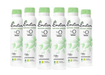 Emotion Natural Breeze Kadın Deodorant 150 ml (6 adet)