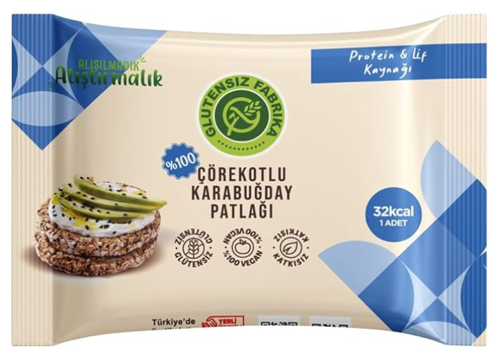 Glütensiz Fabrika Çörekotlu Karabuğday Patlağı 24 g  