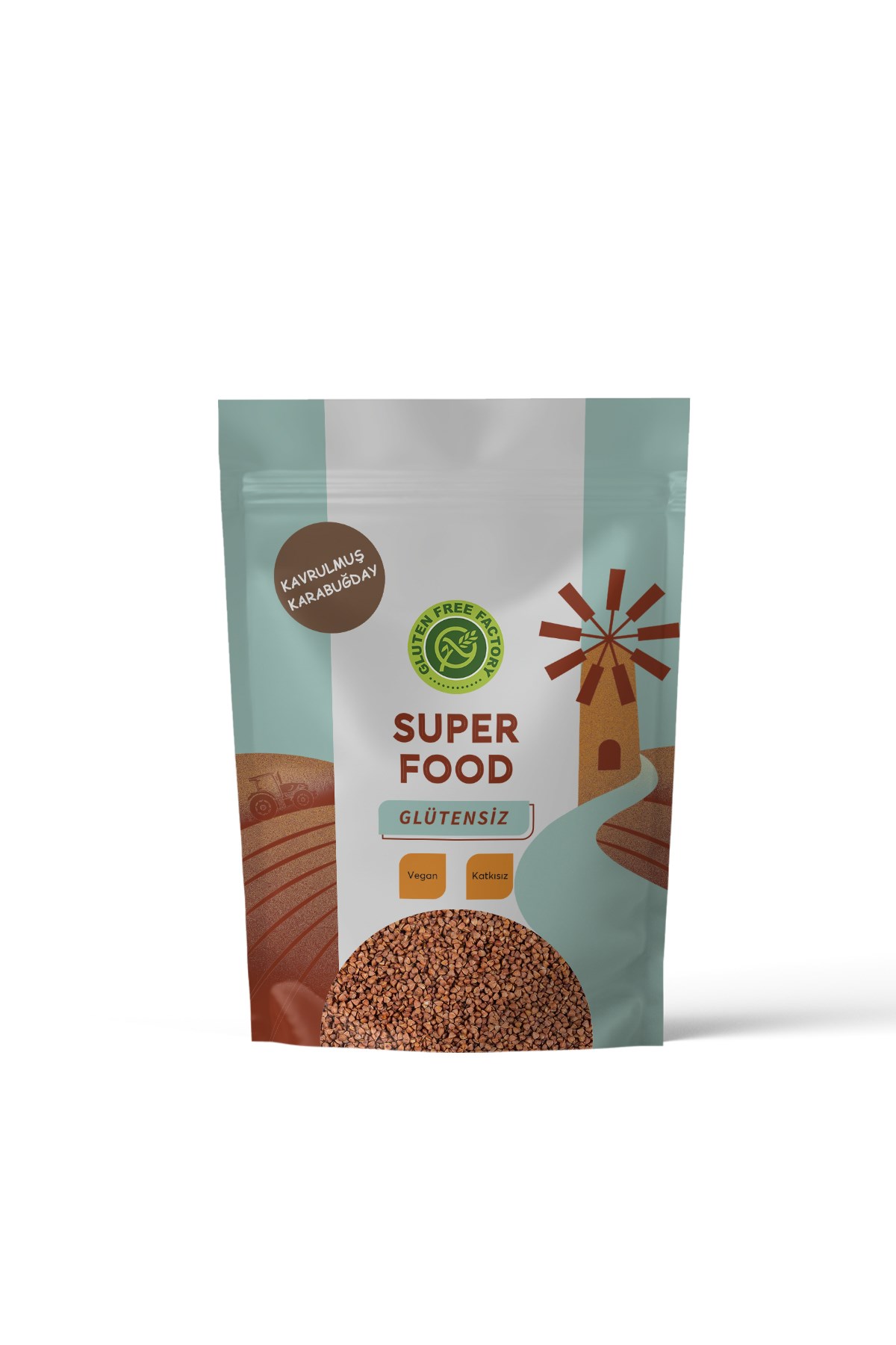 Glütensiz Fabrika Kavrulmuş Karabuğday Sade Pilavlık 1 kg