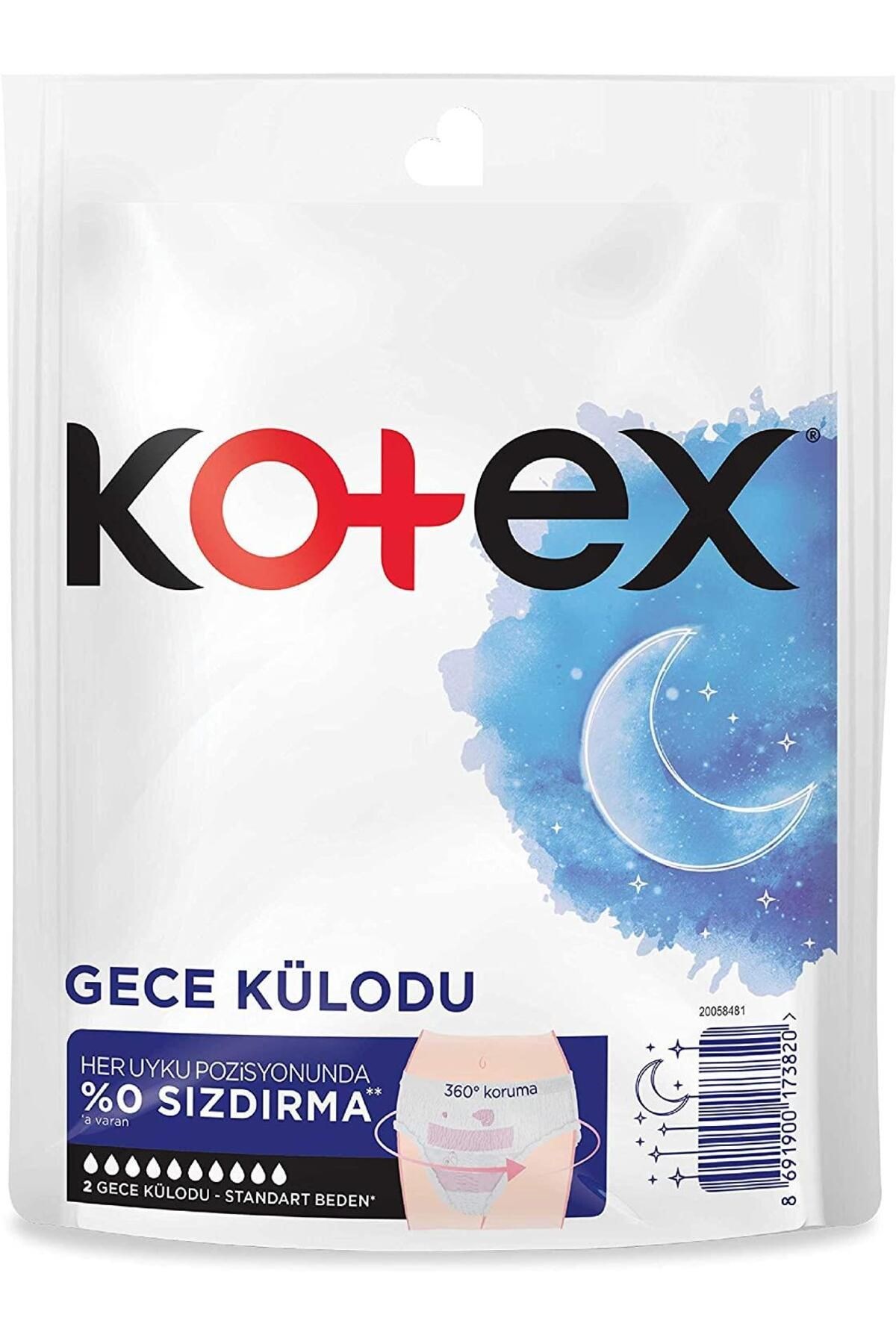 Kotex Regl Gece Külodu 2'li (1 paket)  